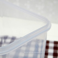 600ml Clear rectangular plastic container with lid